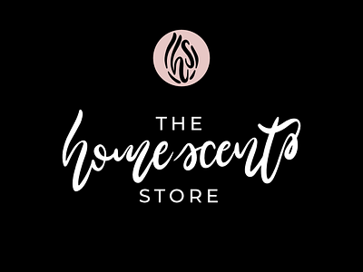 The Home Scents Store Logo (Black, White, and Dark Pink)