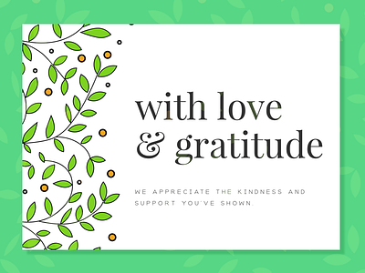 with love & gratitude card many thanks stationary thank you thank you card
