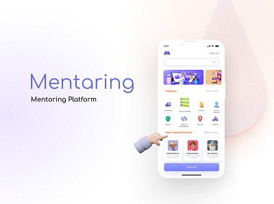 Mobile Application About Mentoring Platform app design figma ui ux