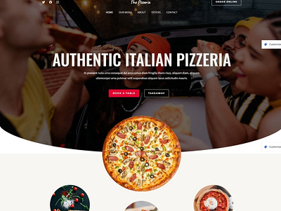 Pizza landing Page Design design landing page ui ux wordpress wordpress website