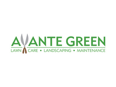 Avante Green logo landscaping lawn care logo