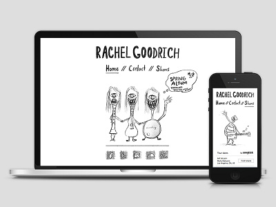 Rachel Goodrich Site doodles mobile music musician web website