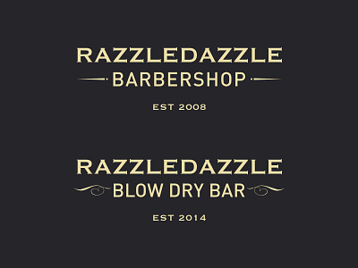 Razzledazzle Salons barbershop branding identity logo salon