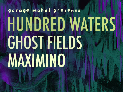 Hundred Waters show poster illustration music painting poster
