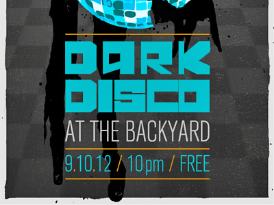 Dark Disco poster illustration music poster