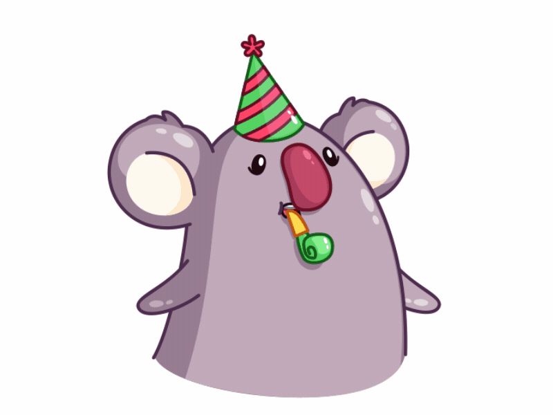 Koala - Animated Stickers for Telegram App 2d aftereffects animal animation character cute design emoji facebook gif happy illustration instagram json koala lottie motion socialmedia stickers youtube