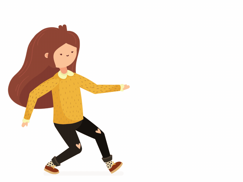 Girl Greeting 2d aftereffects animations character design flat girl greeting hello illustration motion welcome