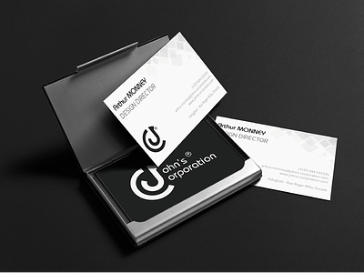 John's Corporation Brand business Card brand branding business card design graphic graphic design identity logo
