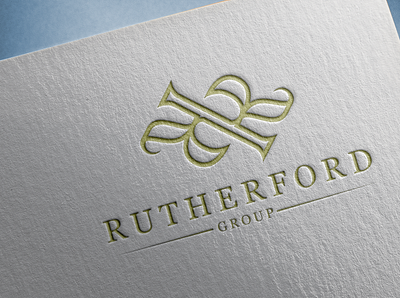 The Rutherford Group Logo brand logo branding company logo compnay logo custom logo design design logo logo