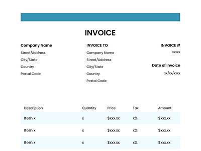 Tax Invoice Template design invoice template