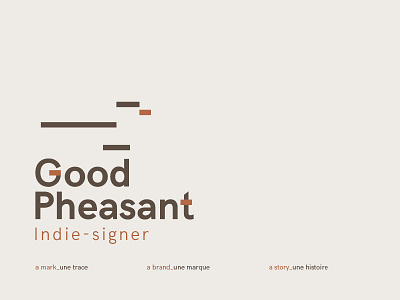 Good Pheasant - new logo & branding branding design french logo orange