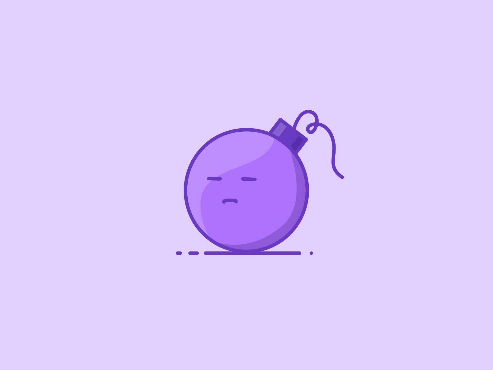 Date Error! after effects android animation bomb cute date design empty empty state error state illustration ios motion motion design time bomb ui
