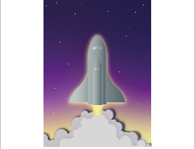 cosmic rocket illustration branding design graphic design illustration logo vector
