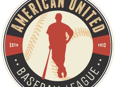 Baseball League Badge logo typography vintage