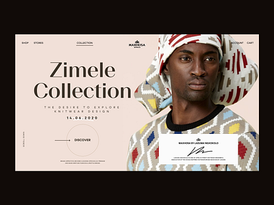 Laduma MaXhosa — Collection Page bold design detail ecommerce exploration fashion layout minimal product typography visual