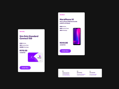 T® - 002. Mobile Network Concept Components cards components digital interface minimal mobile mobile design purple tech startup ui web web design