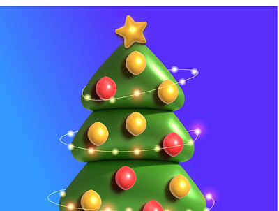 3D CHRISTMAS TREE 3d 3dart art christmas christmastree decor digital digitalart holiday illustration newyear vector vectorart