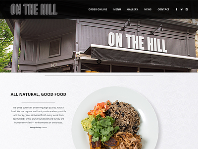 On The Hill Cafe Website design web website