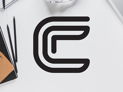 Monoline C Logo 36daysoftype letter lettermark logo logo design logodesign