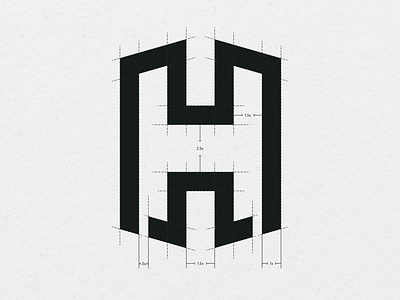 H logo With Grid character logo gridded logo h logo letter logo logo grid logo grids logodesign logos