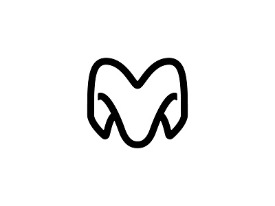 Minimalist Ram Logo
