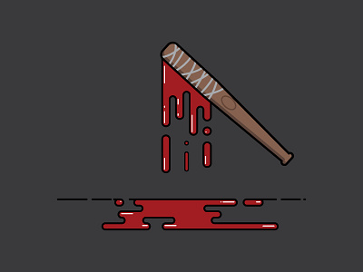 The Walking Dead Lucille bat bloody lucille the walking dead twd vector