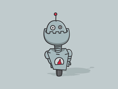 Robot cute illustrator robot shadow sketch vector