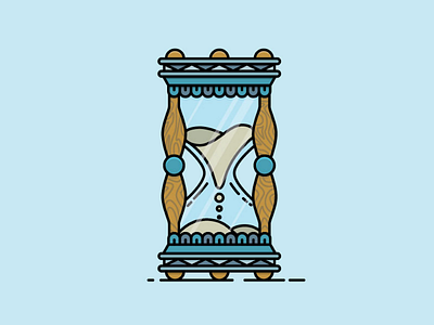 Hourglass flat artwork flat vector hourglass tattoo inspired vector vector artwork