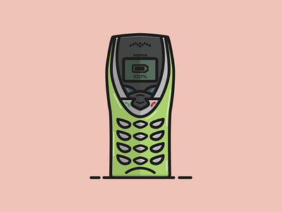 Nokia 8260 cell phone green nokia old tech phone retro tech vector vectorart vintage cell phone