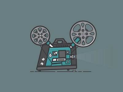 Film Projector adobe illustrator projector vector vector art