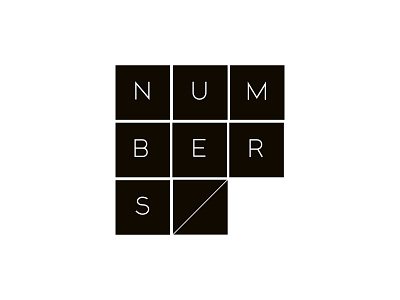 NUMBERS branding logo typography vector