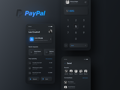 Paypal Redesign Concept Dark