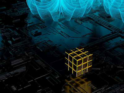 Cubes Animation abstract cinema cinema 4d corona corona render cubes data glitch illustration render sci-fi
