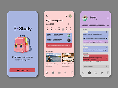 Estudy App app design