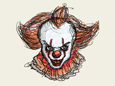 Quick Penny brush clown evil horror it pencil penny wise