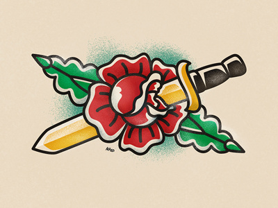 Rose&Knife illustration tattoo