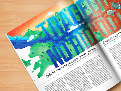Doce River Disaster design editorial illustration ilustração magazine superinteressante