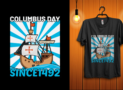 Columbus day since14952 t-shirt design colum columbus columbus day design fashion graphic design t shirt