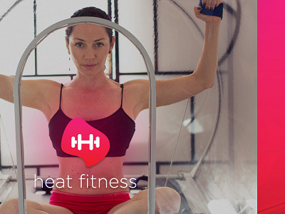 Heat Fitness LA banner branding fitness logo
