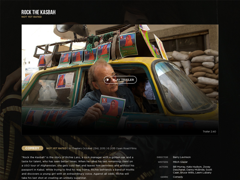 For Filmmakers startup layout website filmmakers
