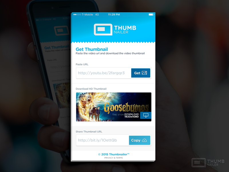 Thumbnailer App thumbnails mobile design branding app