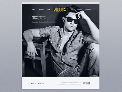 Homepage · Responsive black district eyewear fashion flat glasses grunge hipster responsive slide street vintage web website white