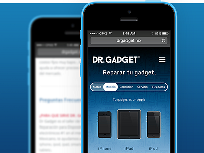 Dr. Gadget® · Responsive Redesign gadget ipad iphone ipod mobile repair responsive samsung service startup ui web