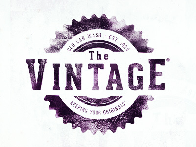 The Vintage Logo 50s branding car logo old old school original retro rueda the vintage wash wheel