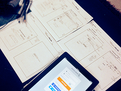 iPad app sketches ipad login pencil retina swipe ui user experience user interface ux