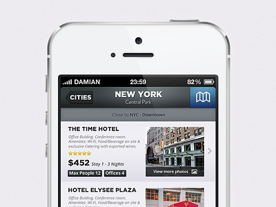 White Travel Reservation iOS App
