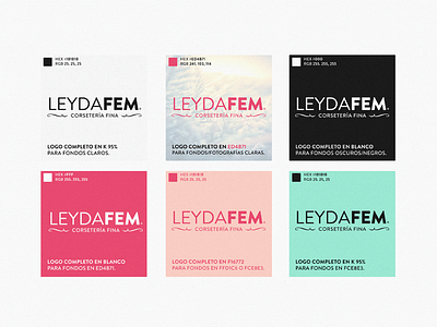 LeydaFem Logo · Colors art deco beauty corseteria corsetry femenine identity lingerie logo retro simple