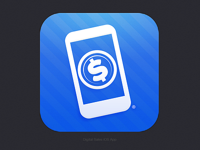 Digital Sales Icon blue icon ios ipad iphone retina simple white