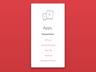 Apps. android apps creative identity ipad iphone mac mini os pixels red website windows