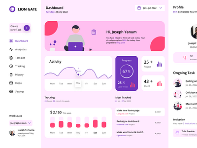 Dashboard Ux design for a desktop app dashboard desktop app user experience ux